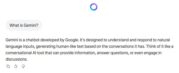 Meta AIs answer to the question What is Gemini Meta AI's answer to the question “What is Gemini?”