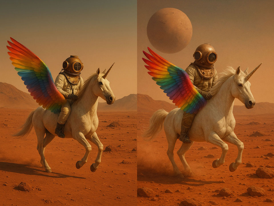 Comparison of images of both modes Comparison of images of both modes